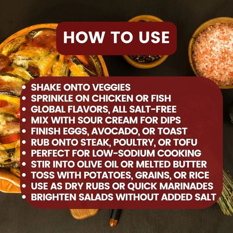 Salt and Sugar Free Gourmet Seasoning Set – 9-Pack Herb Spice Collection | Made in USA Gustus Vitae  Collections & Gift Sets