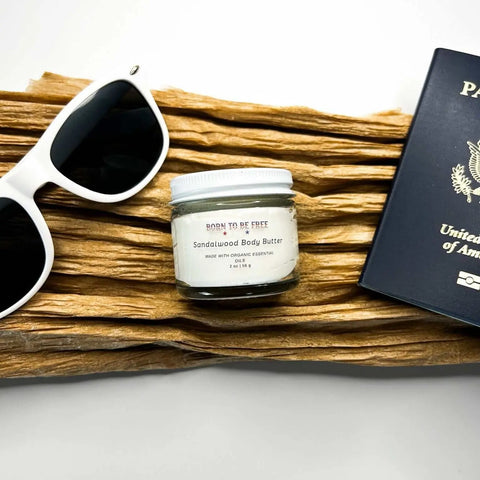 Sandalwood Body Butter Moisturizer – Nourishing Tallow Cream with Essential Oils 4 oz | Made in USA Born to be Free  Moisturizer
