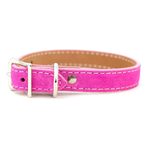 Saratoga Suede Dog Collar – Durable Suede Pet Collar With Pebble Grain Leather Lining | Made in USA Auburn Leathercrafters  item