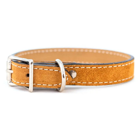 Saratoga Suede Dog Collar – Durable Suede Pet Collar With Pebble Grain Leather Lining | Made in USA Auburn Leathercrafters  item