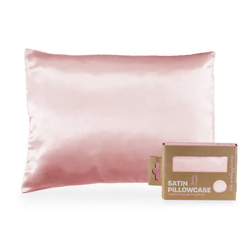 The Morning Glamour Satin Pillowcase Standard/Queen Single comes in eco-friendly packaging with multiple color options—ideal for smoother skin and healthier hair.
