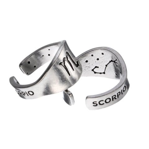 Scorpio Zodiac Ring – Recycled Pewter Astrology Jewelry | Made in USA with Constellation Detail Whitney Howard Designs  Zodiac Rings