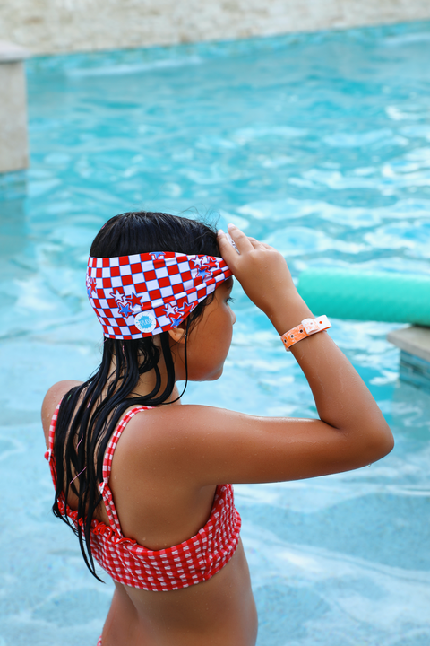 Patriotic American Star Swim Goggles – Anti-Fog, Tangle-Free Strap for Kids and Adults | Assembled in USA Splash Place  Swim Goggles