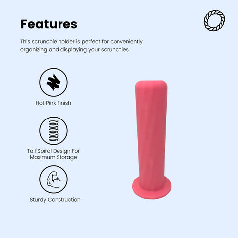 Scrunchie Tower Organizer 7.5 Inch – High Capacity Holder | Made in USA Chatelet Manufacturing 
