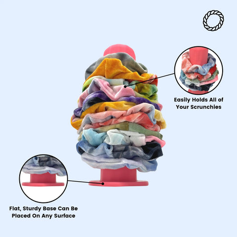 Scrunchie Tower Organizer 7.5 Inch – High Capacity Holder | Made in USA Chatelet Manufacturing 