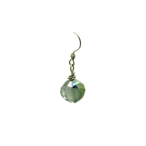 Sea Green Crystal Drop Earrings 1 Inch – Polished Faceted Gemstone Jewelry | Made in USA Michelle Marie Boutique  Earrings