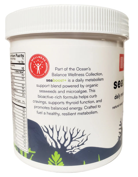 Seaboost+ Organic Metabolism Booster 8oz – Natural Energy Blend | Made in USA Ocean's Balance 