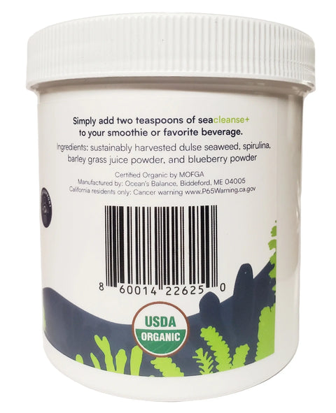 Seacleanse Plus 8oz Detox Supplement Powder – Organic Blend | Made in USA Ocean's Balance 