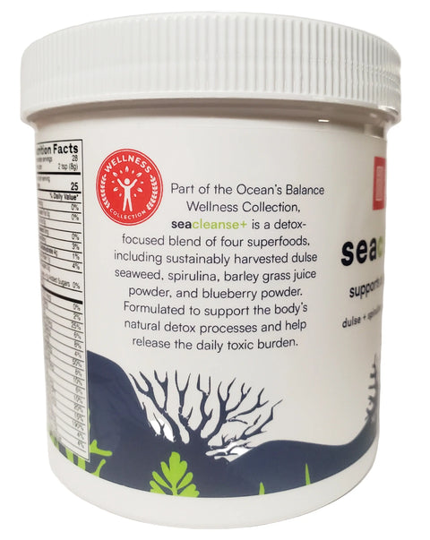 Seacleanse Plus 8oz Detox Supplement Powder – Organic Blend | Made in USA Ocean's Balance 