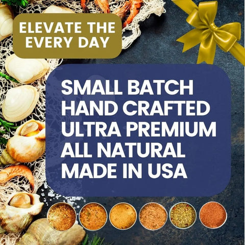 Seafood Seasoning Set of 6 XL Tins – Premium All-Natural Small-Batch Spices | Made in USA Gustus Vitae  Collections & Gift Sets