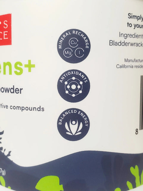 Seagreens Plus 8oz Daily Organic Seaweed Superfood Powder – Made in USA Ocean's Balance 