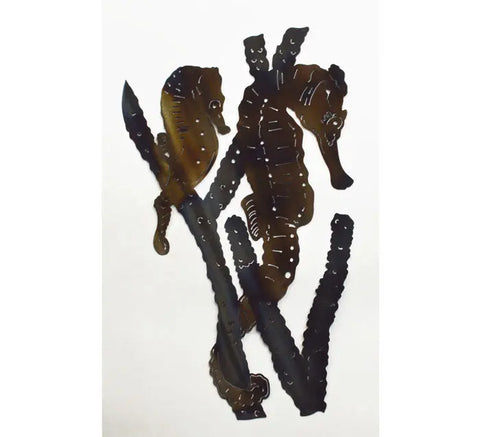 Seahorses Metal Wall Art – Handcrafted Home Decor | Made in USA Knights Home Decor  item
