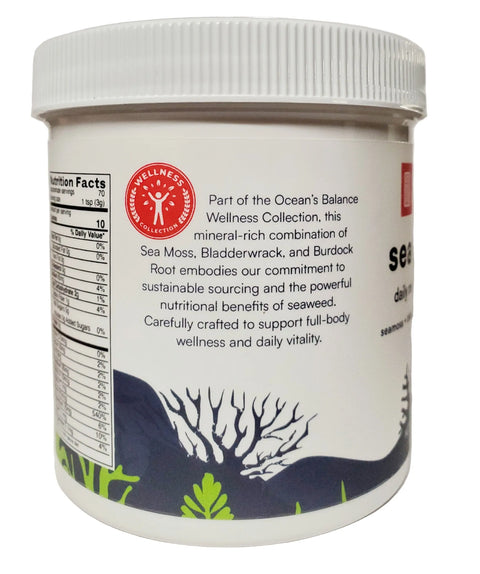 Seamoss+ Herbal Supplement 8oz – Mineral Boost | Made in USA Ocean's Balance 