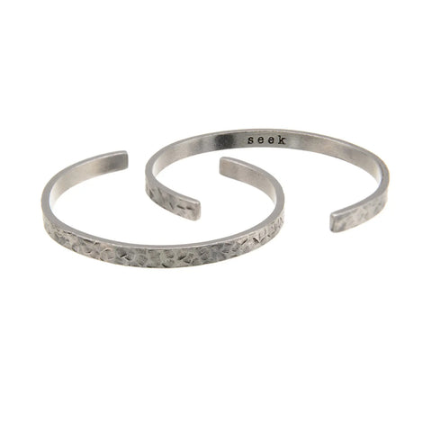 Seek DUDE Eco-Friendly Pewter Cuff Bracelet – Handcrafted Men’s Accessories | Made in USA Whitney Howard Designs  DUDE