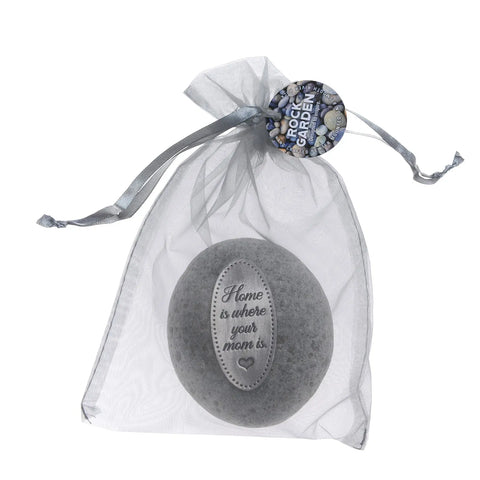 Sentimental Home Is Where Mom Is River Stone Keepsake – Handcrafted Gift | Made in USA Whitney Howard Designs  Rock Garden