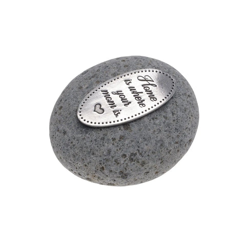 Sentimental Home Is Where Mom Is River Stone Keepsake – Handcrafted Gift | Made in USA Whitney Howard Designs  Rock Garden