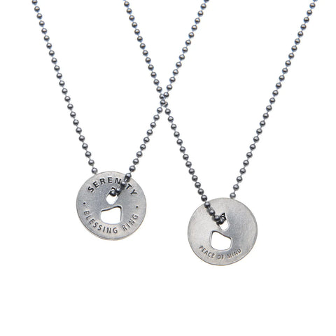 Serenity Blessing Ring Charm – Handcrafted Pewter Inspirational Token | Made in USA Pocket Necklace Gift Whitney Howard Designs  Blessing Ring