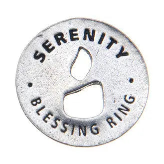Serenity Blessing Ring Charm – Handcrafted Pewter Inspirational Token | Made in USA Pocket Necklace Gift Whitney Howard Designs  Blessing Ring