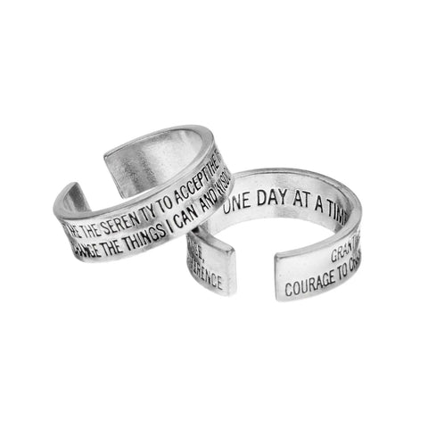 Serenity Prayer Inspirational Band Ring – Engraved Spiritual Jewelry | Made in USA Whitney Howard Designs  InspireRings