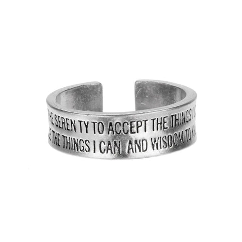 Serenity Prayer Inspirational Band Ring – Engraved Spiritual Jewelry | Made in USA Whitney Howard Designs  InspireRings