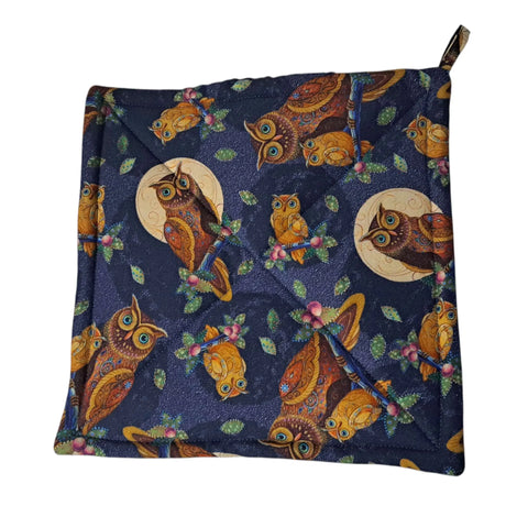 Set Of 2 Owl-Themed Pot Holders 9x9 Inch – Heat-Resistant Kitchen Essentials | Made In USA Frances Farm & Craft  Pot holders