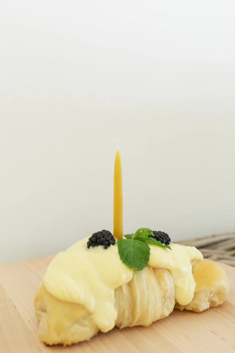 Set of 10 Hand-Dipped Pure Beeswax Celebration Candles 4 Inch – Unscented Home Fragrance | Made in USA Millstream Home  Candle