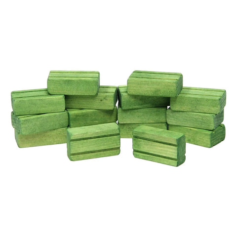 Set of 16 Miniature Wooden Toy Hay Bales 2 Inch – Amish Crafted Farm Play | Made in USA Amish Toy Box  Wooden Toys,Everything Farming