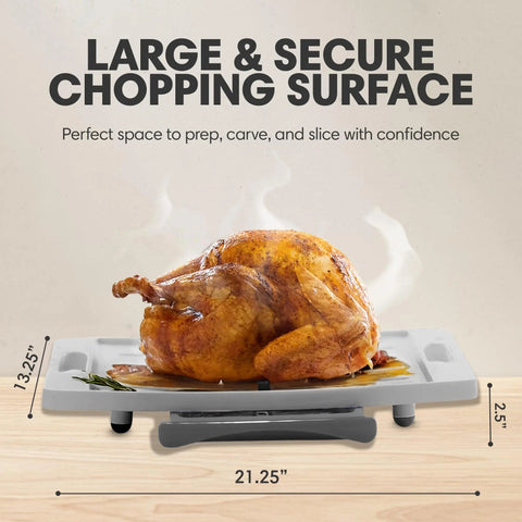 Set of 2 Dripless Cutting Boards – Dual Function Kitchen Chopping Mats | Made in USA Karving King 