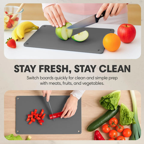 Set of 2 Dripless Cutting Boards – Dual Function Kitchen Chopping Mats | Made in USA Karving King 