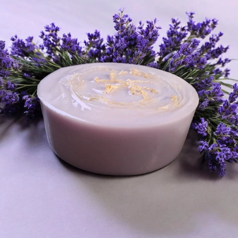 Set of 2 Lavender Infused Goat Milk Exfoliating Soaps with Natural Loofah Fiber | Handmade in USA Frances Farm & Craft 