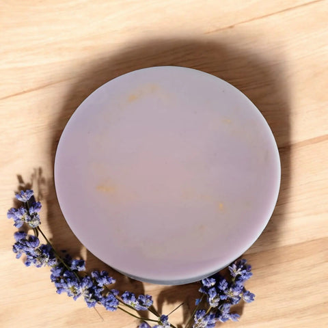 Set of 2 Lavender Infused Goat Milk Exfoliating Soaps with Natural Loofah Fiber | Handmade in USA Frances Farm & Craft 