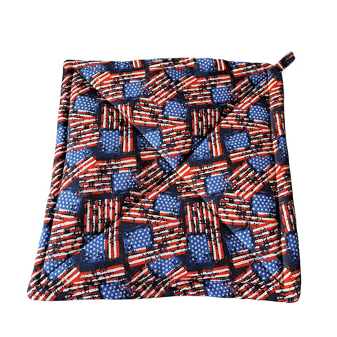 Set of 2 Patriotic Cotton Pot Holders 9 Inch – Insulated Kitchen Accessories | Made in USA Frances Farm & Craft  Pot holders