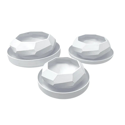 Set of 3 Self-Watering Planters With Spiral Block Design - Indoor/Outdoor Planter Pot for Succulents, Flowers, or Herbs - S/M/L Set Chatelet Manufacturing 