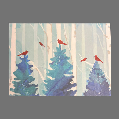 Set of 8 Winter Cardinal Greeting Cards – 3.5 x 5 Inch Blank Note Cards | Made in USA JuLu Cards  Blank Cards