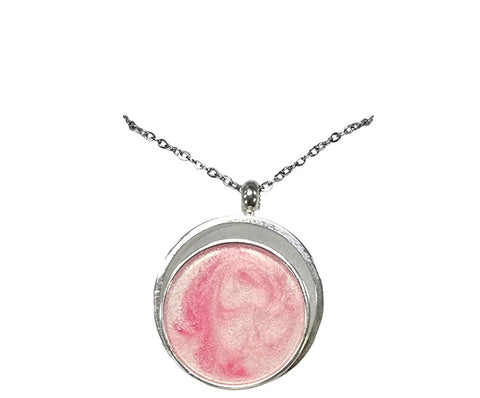 Shades of Pink Resin Charm Necklace | Sterling Silver Plated | Unique Jewelry Michelle Marie Boutique  Necklace