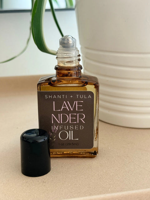Shanti + Tula 1oz Lavender Infused Massage Oil – Natural Skin Soothing Blend | Made in USA Shanti + Tula  Bath & Body