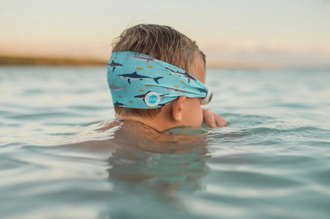 Shark Attack Print Swim Goggles With Tangle-Free Strap – One Size Fits Kids to Adults | Assembled in USA Splash Place  Swim Goggles