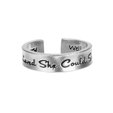 She Believed She Could Inspirational Statement Ring – Handmade Motivational Jewelry | Made in USA Whitney Howard Designs  InspireRings