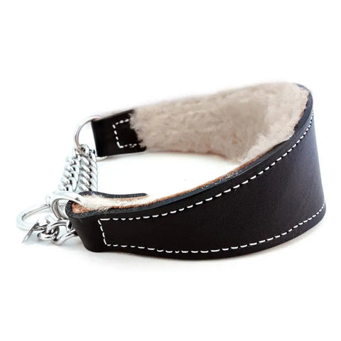 Shearling-Lined Martingale Dog Collar – Durable Bridle Leather Training Collar with Soft Padding | Made in USA Auburn Leathercrafters  item