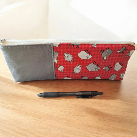 Sheep or Pink Roses - Pencil Pouch Frances Farm & Craft  Pencil Pouch