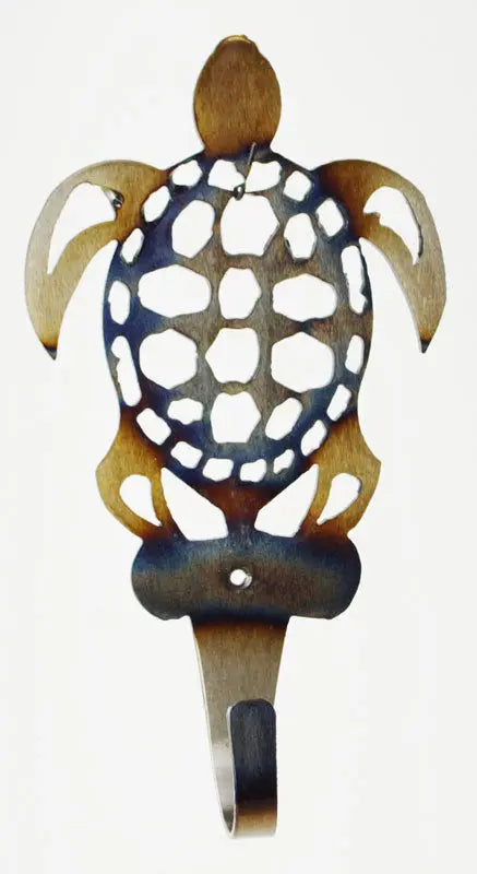 Shellback Sea Turtle Wall Hook – Coastal Metal Coat and Towel Hanger | Handmade in USA Knights Home Decor  item