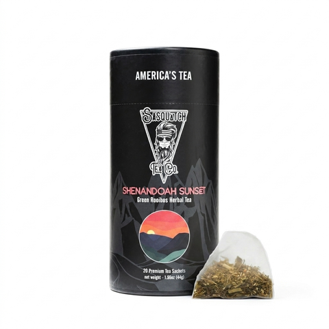 Shenandoah Sunset Green Rooibos Herbal Tea – 20 Sachets | Made in USA Sasquatch Tea Co  Tea
