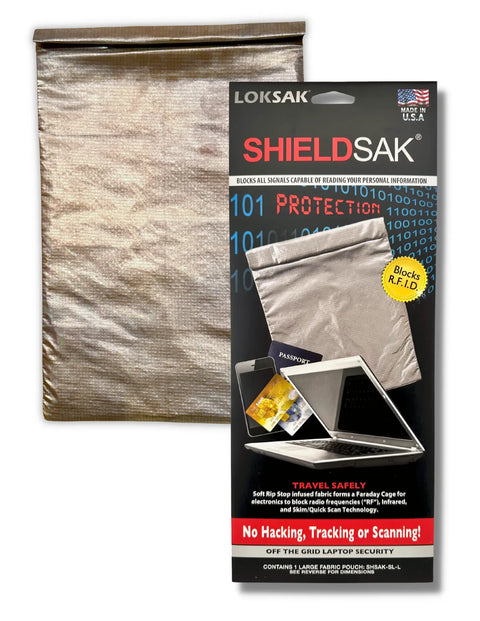 ShieldSak Laptop Security Pouch – Faraday Signal Blocking Bag | Made in USA LOKSAK