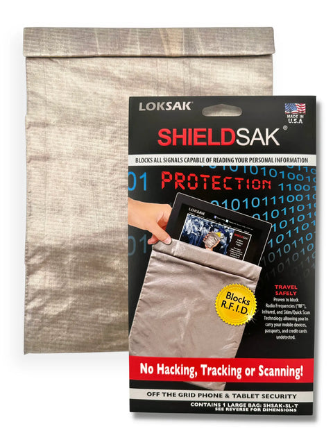 ShieldSak RFID Blocking Tablet Bag – Privacy Protection Sleeve | Made in USA LOKSAK