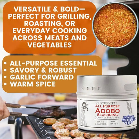 Signature Grilling Seasonings & BBQ Rubs Gift Box | Gift Packaged Seasoning Collection | Set of 6 Gustus Vitae  Collections & Gift Sets