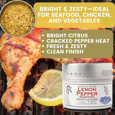 Signature Grilling Seasonings & BBQ Rubs Gift Box | Gift Packaged Seasoning Collection | Set of 6 Gustus Vitae  Collections & Gift Sets