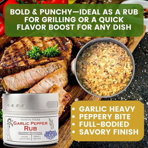 Signature Grilling Seasonings & BBQ Rubs Gift Box | Gift Packaged Seasoning Collection | Set of 6 Gustus Vitae  Collections & Gift Sets