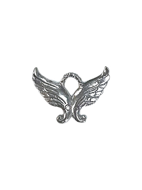 Silver Angel Wings Pewter Charm Pendant – Detailed Feather Design | American Made Jewelry Accessory Michelle Marie Boutique  Charms and Pendants