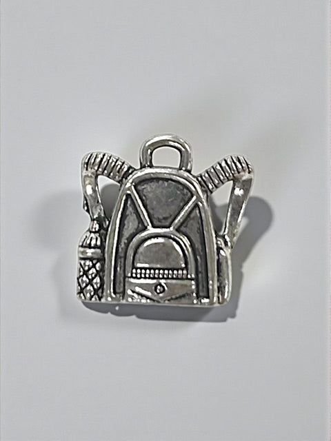 Silver Backpack Charm – Alloy Metal Travel Pendant for Jewelry Making | Made in USA Michelle Marie Boutique  Charms and pendants
