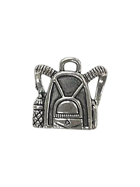 Silver Backpack Charm – Alloy Metal Travel Pendant for Jewelry Making | Made in USA Michelle Marie Boutique  Charms and pendants
